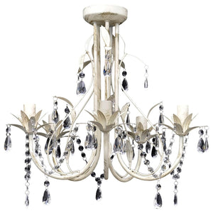 Lampadario da Soffitto in Cristallo con 5 Portalampade