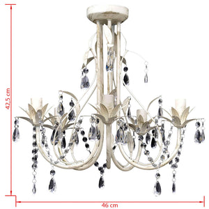 Lampadario da Soffitto in Cristallo con 5 Portalampade
