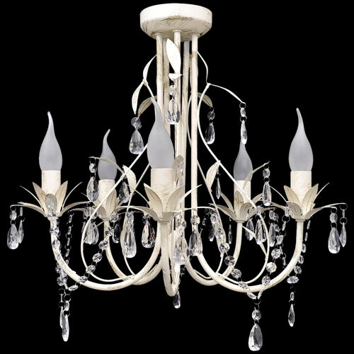 Lampadario da Soffitto in Cristallo con 5 Portalampade