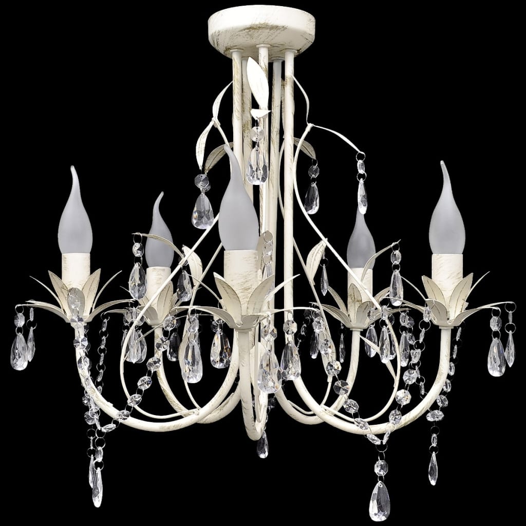 Lampadario da Soffitto in Cristallo con 5 Portalampade