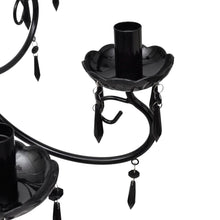 Charger l&#39;image dans la galerie, Lampadario da Soffitto Pendente Elegante Nera 6 Portalampade
