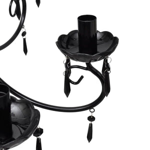 Lampadario da Soffitto Pendente Elegante Nera 6 Portalampade