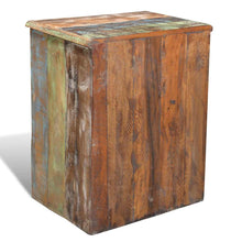 Indlæs billede til gallerivisning Tavolino Laterale con 1 Cassetto e 1 Anta in Legno di Recupero