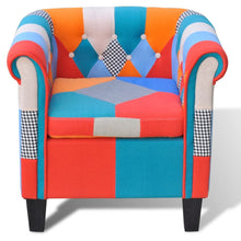Carica l&#39;immagine nel visualizzatore di Gallery, Poltrona con Design Patchwork in Tessuto