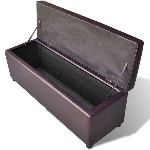 Cassapanca Pouf  in Legno Marrone