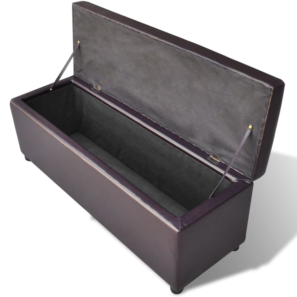 Cassapanca Pouf  in Legno Marrone
