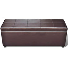 Load image into Gallery viewer, Cassapanca Pouf  in Legno Marrone