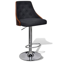 Carica l&#39;immagine nel visualizzatore di Gallery, Sgabelli da Bar 2 pz in Legno Piegato e Tessuto