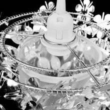 Charger l&#39;image dans la galerie, Lampadario da Soffitto Foglie e Paillette 21,5 x 30 cm Argento