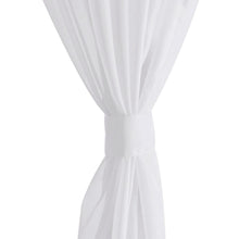 Carica l&#39;immagine nel visualizzatore di Gallery, Tenda Trasparente Colore Bianco 140 x 225 cm 2 pezzi