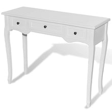 Laden Sie das Bild in den Galerie-Viewer, Tavolo Consolle da Trucco con 3 Cassetti Bianco