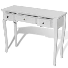 Laden Sie das Bild in den Galerie-Viewer, Tavolo Consolle da Trucco con 3 Cassetti Bianco