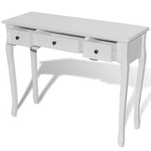 Laden Sie das Bild in den Galerie-Viewer, Tavolo Consolle da Trucco con 3 Cassetti Bianco