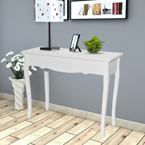 Tavolo Consolle Bianco 100x35x78 cm