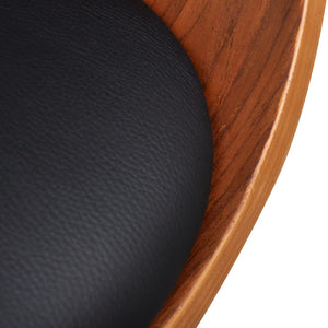 Sedie da Pranzo 2 pz in Legno Curvato e Similpelle