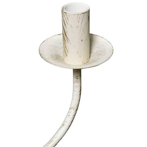 Lampadario Stile Antico Metallo Bianco 8 Lampadine