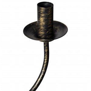 Lampadario Stile Antico Metallo Nero 8 Lampadine