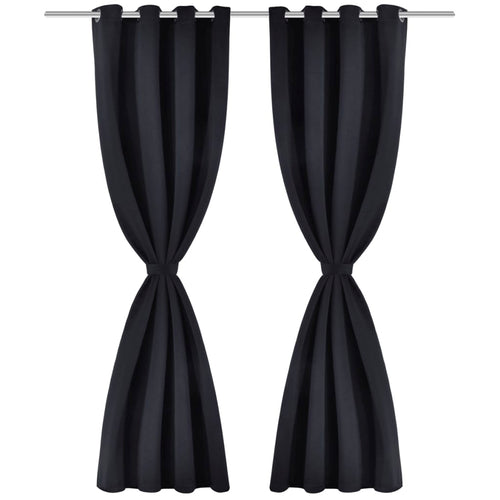 Tenda Termica Oscurante Foderata Nera Blackout 135 x 245 cm 2 pz
