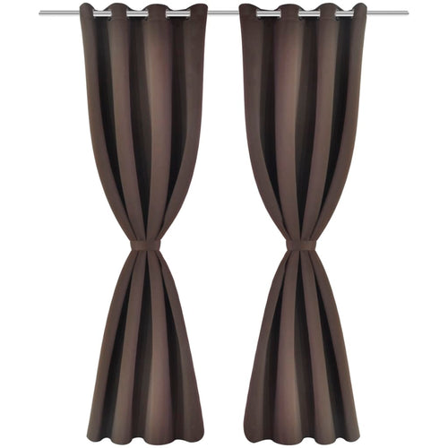Tende Oscuranti 2 pz con Anelli in Metallo 135 x 245 cm