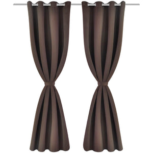 Tende Oscuranti 2 pz con Anelli in Metallo 135 x 245 cm
