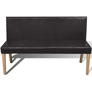 Divanetto 139,5 cm Marrone Scuro in Similpelle