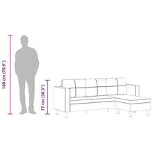 Carica l&#39;immagine nel visualizzatore di Gallery, Divano Componibile a 3 Posti in Pelle Artificiale Nero