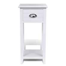 Load image into Gallery viewer, Comodino con 1 Cassetto Bianco