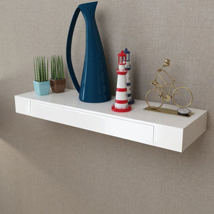 Pensile per Pareti Bianco 1 Cassetto in MDF