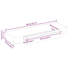 Load image into Gallery viewer, Pensile per Pareti Bianco 1 Cassetto in MDF