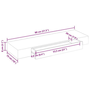 Pensile per Pareti Bianco 1 Cassetto in MDF