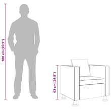 Load image into Gallery viewer, Poltrona Nera in Similpelle