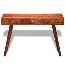 Laden Sie das Bild in den Galerie-Viewer, Tavolo Consolle con 3 Cassetti 76 cm Legno Massello di Acacia