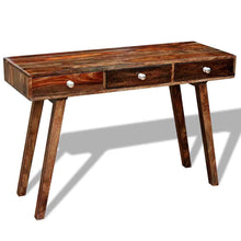 Laden Sie das Bild in den Galerie-Viewer, Tavolo Consolle con 3 Cassetti 76 cm Legno Massello di Acacia