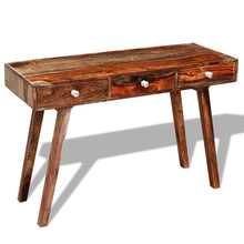 Laden Sie das Bild in den Galerie-Viewer, Tavolo Consolle con 3 Cassetti 76 cm Legno Massello di Acacia