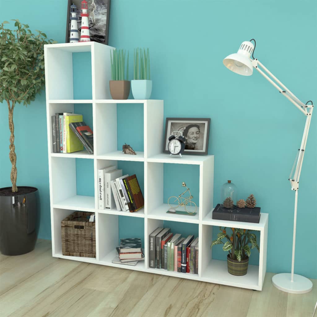 Libreria a Scala 142 cm Bianco