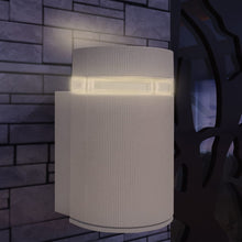 Carica l&#39;immagine nel visualizzatore di Gallery, Applique da parete per esterno semi-cilindrica in alluminio grigio