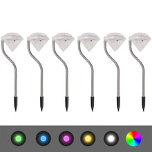 Carica l&#39;immagine nel visualizzatore di Gallery, Luci LED da Giardino ad Energia Solare 6 pezzi 9x7,8x29,5 cm
