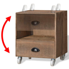 Carica l&#39;immagine nel visualizzatore di Gallery, Comodini 2 Pezzi Marrone in Legno Massello