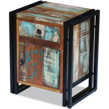 Load image into Gallery viewer, Mobiletto con Anta e Cassetto in Massello di Recupero