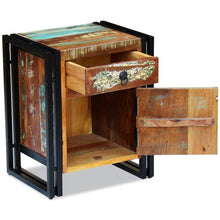 Load image into Gallery viewer, Mobiletto con Anta e Cassetto in Massello di Recupero