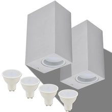 Carica l&#39;immagine nel visualizzatore di Gallery, Applique LED da Parete Quadrata 2 pz Proiezione Alto/in Basso