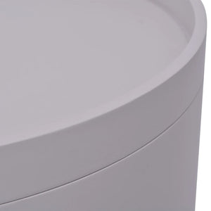 Tavolinetto Vassoio Rotondo 39,5x44,5 cm Grigio