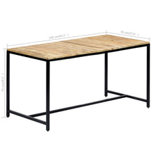 Indlæs billede til gallerivisning Tavolo da Pranzo 140x70x75 cm in Legno Massello di Mango Grezzo