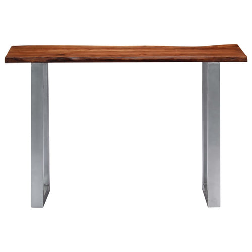 Tavolo Consolle 115x35x76 cm Legno Massello e Ferro