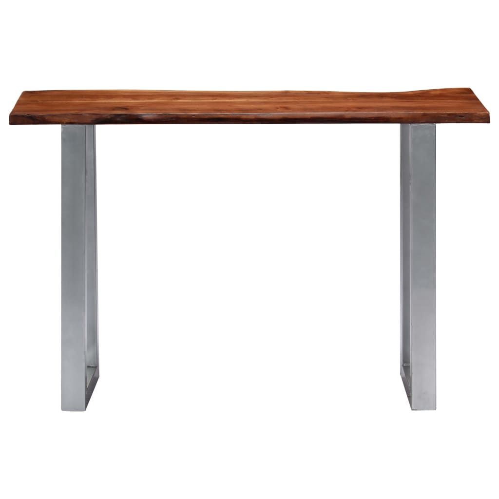 Tavolo Consolle 115x35x76 cm Legno Massello e Ferro
