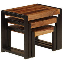 Indlæs billede til gallerivisning Tavolini Impilabili 3 pz in Legno Massello di Acacia