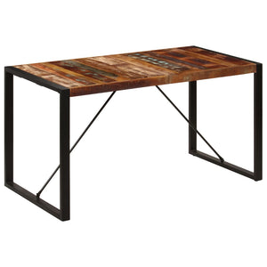 Tavolo da Pranzo 140x70x75 cm in Legno Massello di Recupero
