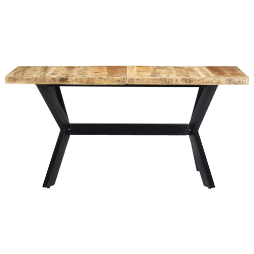 Tavolo da Pranzo 160x80x75 cm in Legno Massello di Mango Grezzo