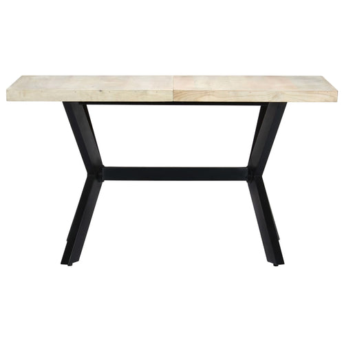 Tavolo da Pranzo 140x70x75 cm Legno Massello di Mango Sbiancato