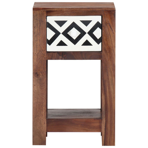 Comodino 30x30x50 cm in Legno Massello di Acacia